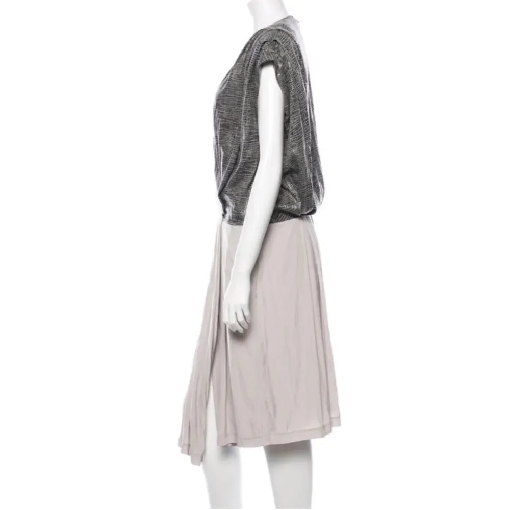 VPL Gray midi Flexi Foil Wrap Dress - Picture 2 of 4